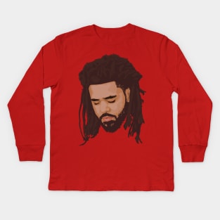 J.Cole portrait Kids Long Sleeve T-Shirt